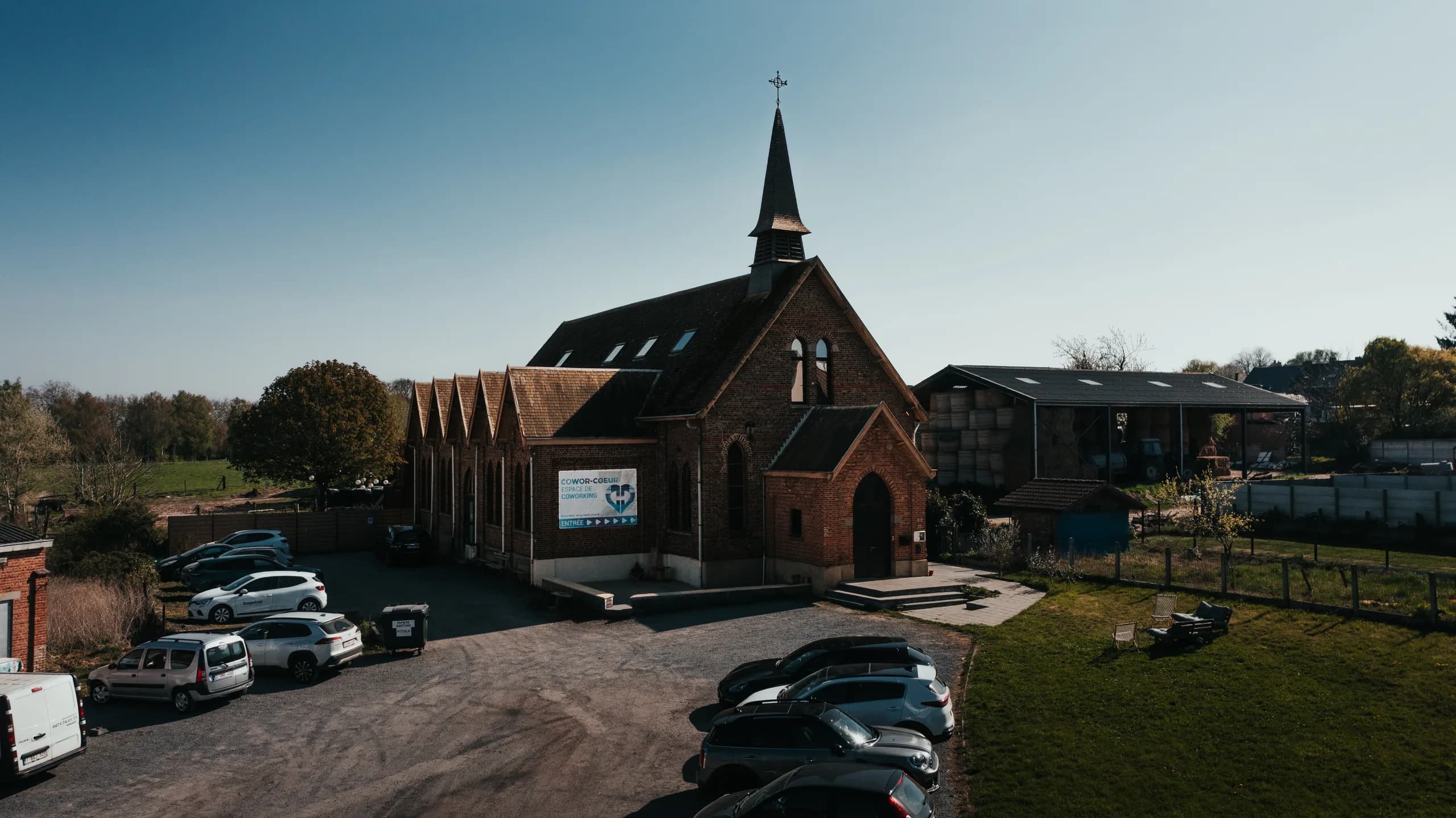 Vue drone de face